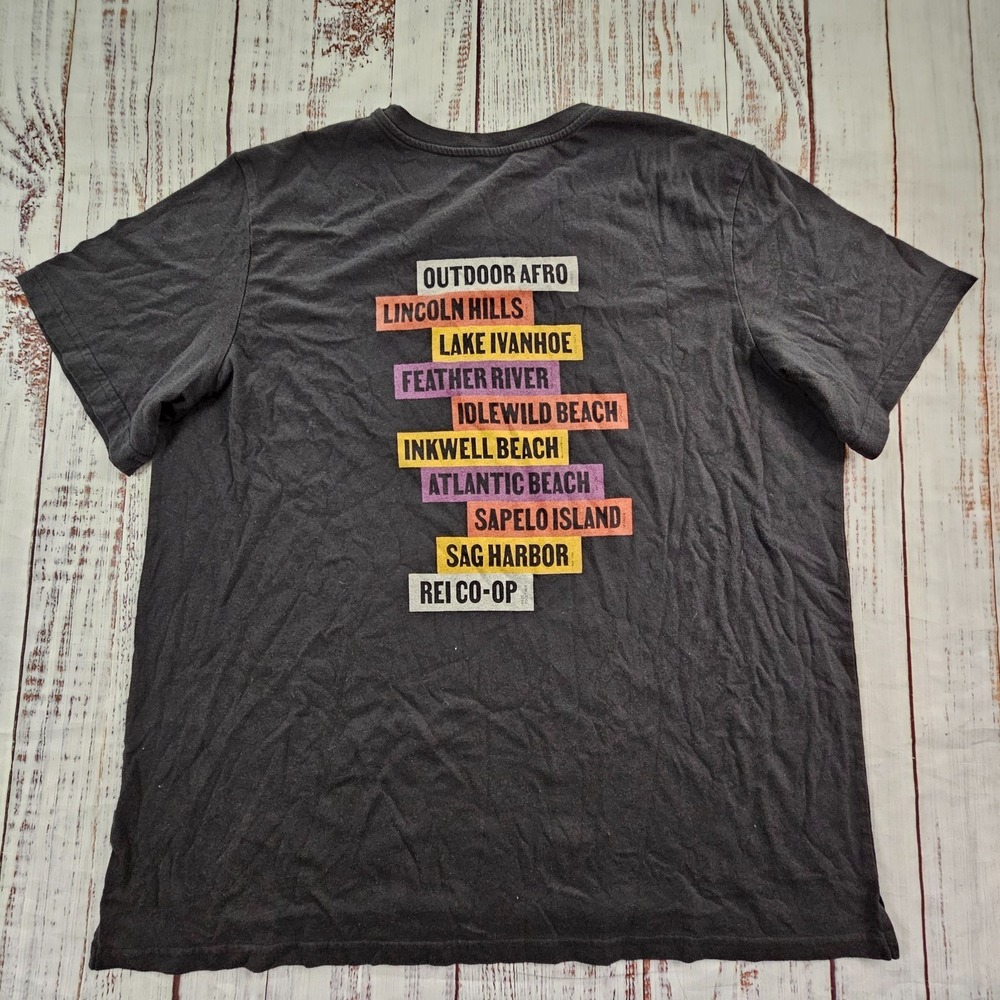 REI CO-OP Outdoor Aero X Black Short Sleeve Cotton Blend T-Shirt Men's XL